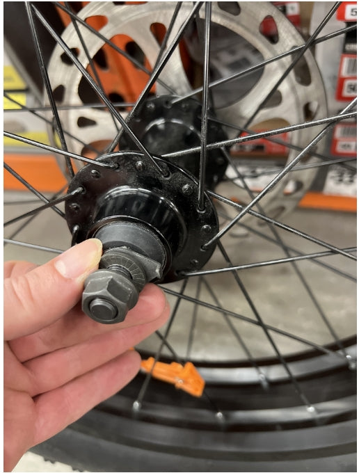 Front wheel screws, nuts, washers set