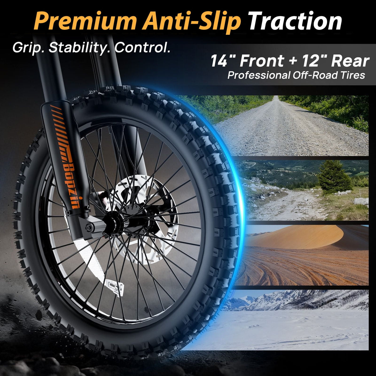 Peak 2600W 38Mph,60V 23AH Electric Dirt Bike,50-100 Mi,14"Tire,E-Dirt Bike for Adults,7 Speed Disc Brakes,cTUVus Certified
