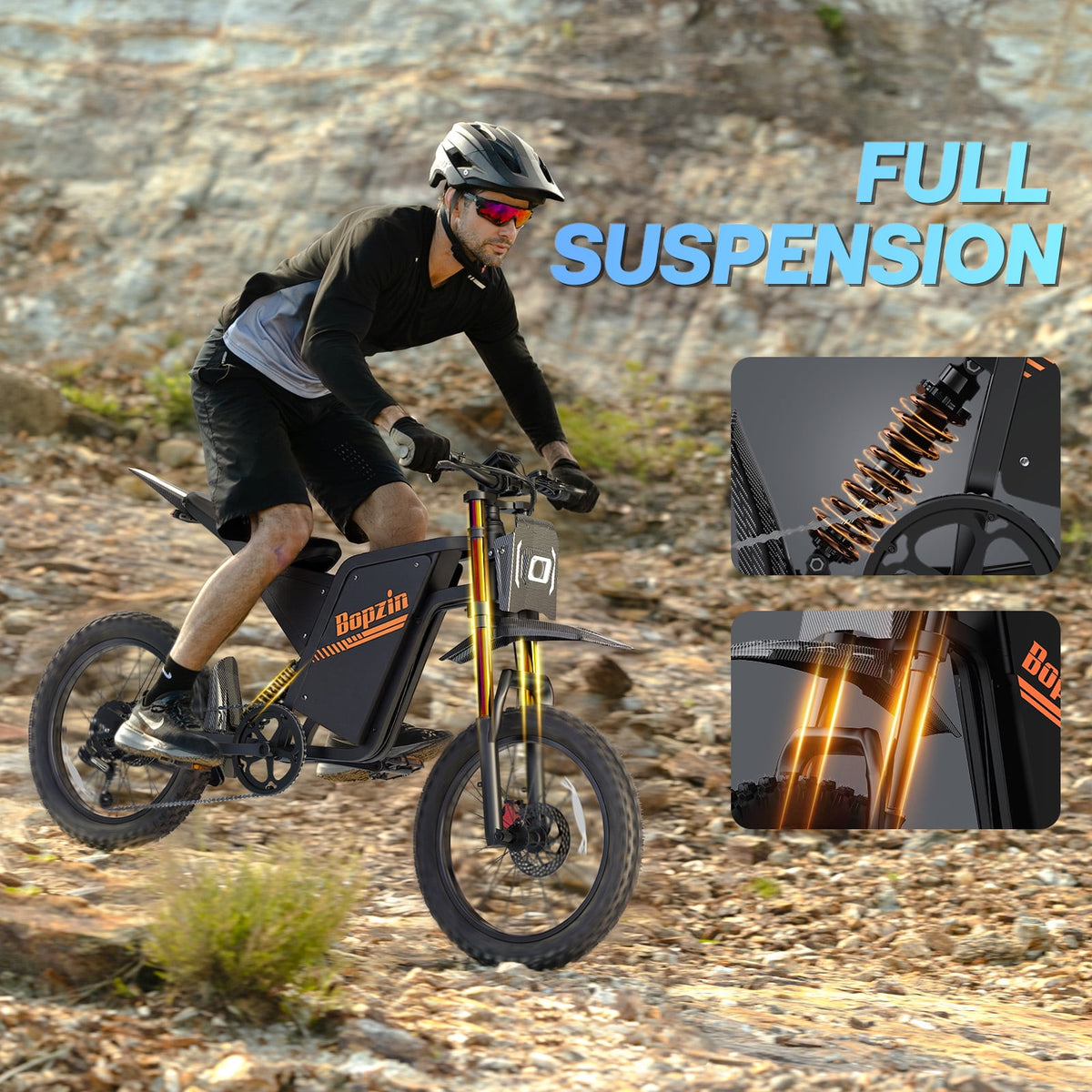 Peak 2500W 38Mph Electric Dirt Bike,52V 25Ah,20''Tires,Disc Brakes & Full Suspension E-Dirt Bike for Adults cTUVus Certified