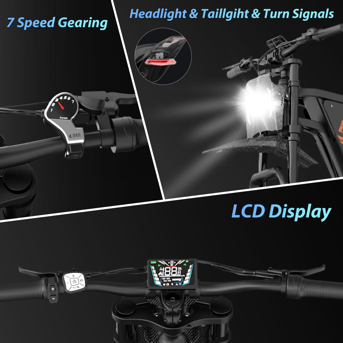 Peak 2500W 38Mph Electric Dirt Bike,52V 25Ah,20''Tires,Disc Brakes & Full Suspension E-Dirt Bike for Adults cTUVus Certified