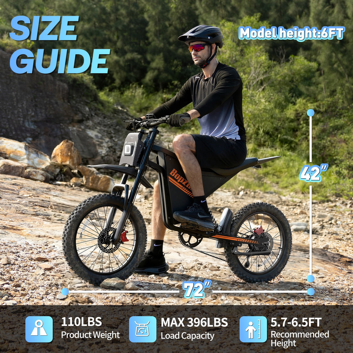 Peak 2500W 38Mph Electric Dirt Bike,52V 25Ah,20''Tires,Disc Brakes & Full Suspension E-Dirt Bike for Adults cTUVus Certified