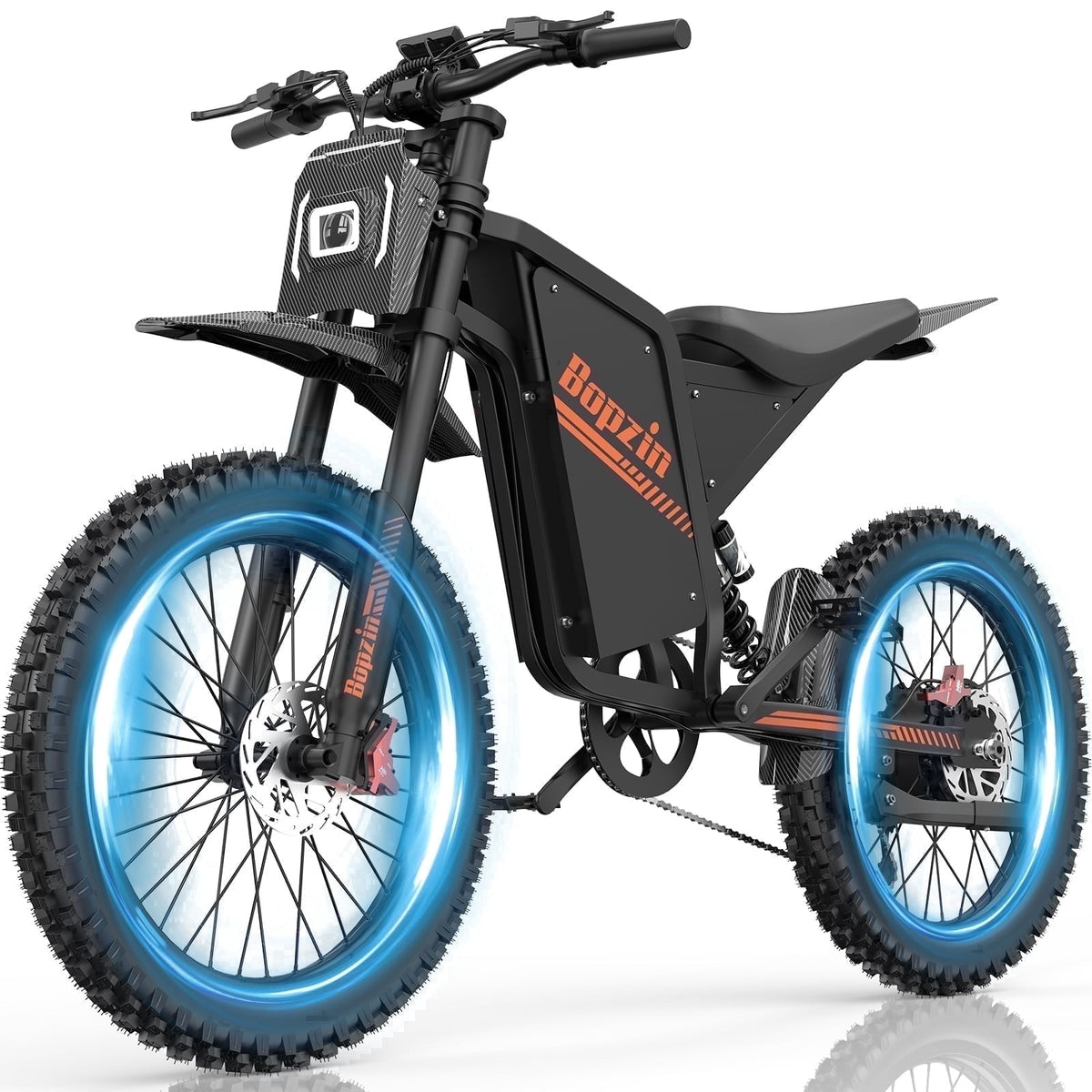 Peak 3000W 38Mph,60V 35Ah Electric Dirt Bike for Adults,37-100 Mi, 25''E Dirt Bike cTUVus Certified