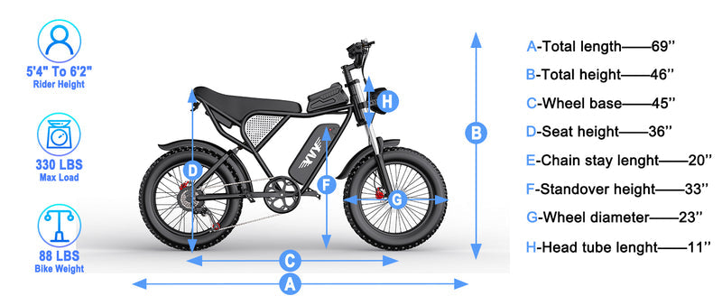 YVY K20 1500W 48V25Ah Fat Tire Electric Bicycle