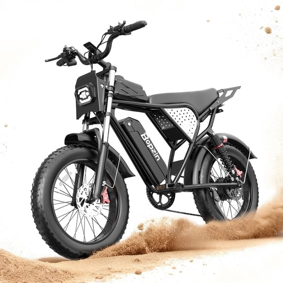 750W 28Mph E-Bike for Adults, 48V 25Ah,80Miles Electric Bicycle,20" Fat Tire Mountain Bike,cTUVus Certified,Class 3