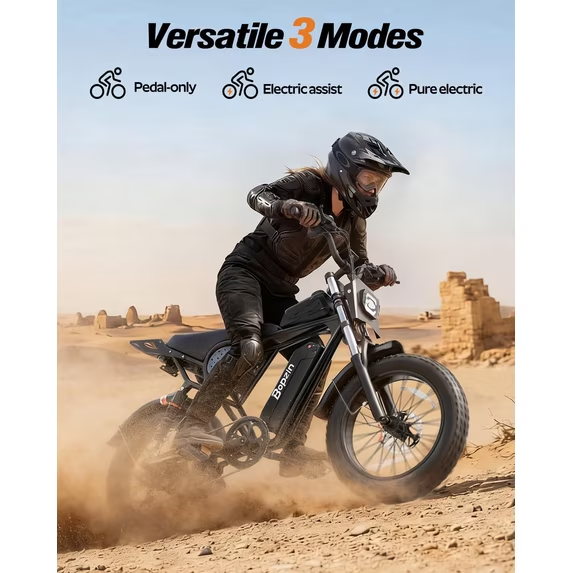 750W Electric Bike for Adult,28Mph 48V 20AH,Max 80 Miles,20" Fat Tires,App Mountain Bike Disc Brakes,cTUVus Certified,Class 3