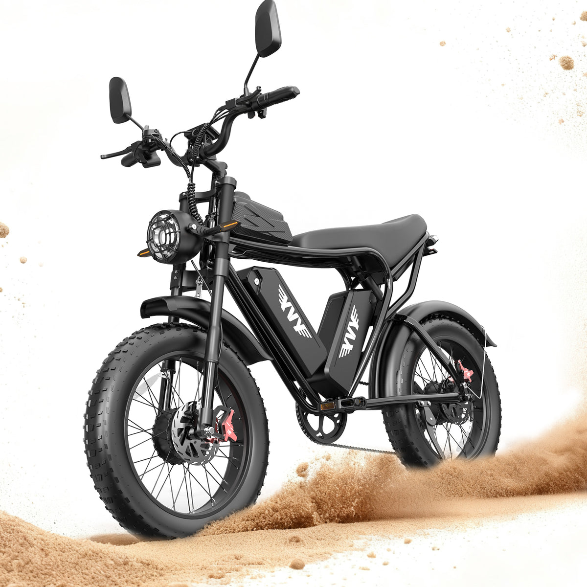 YVY 750W 28Mph Electric Bike,52V 40AH,Max 170 Miles E-Bike for Adults,20" Fat Tire Mountain Bike cTUVus Certified,Class 3