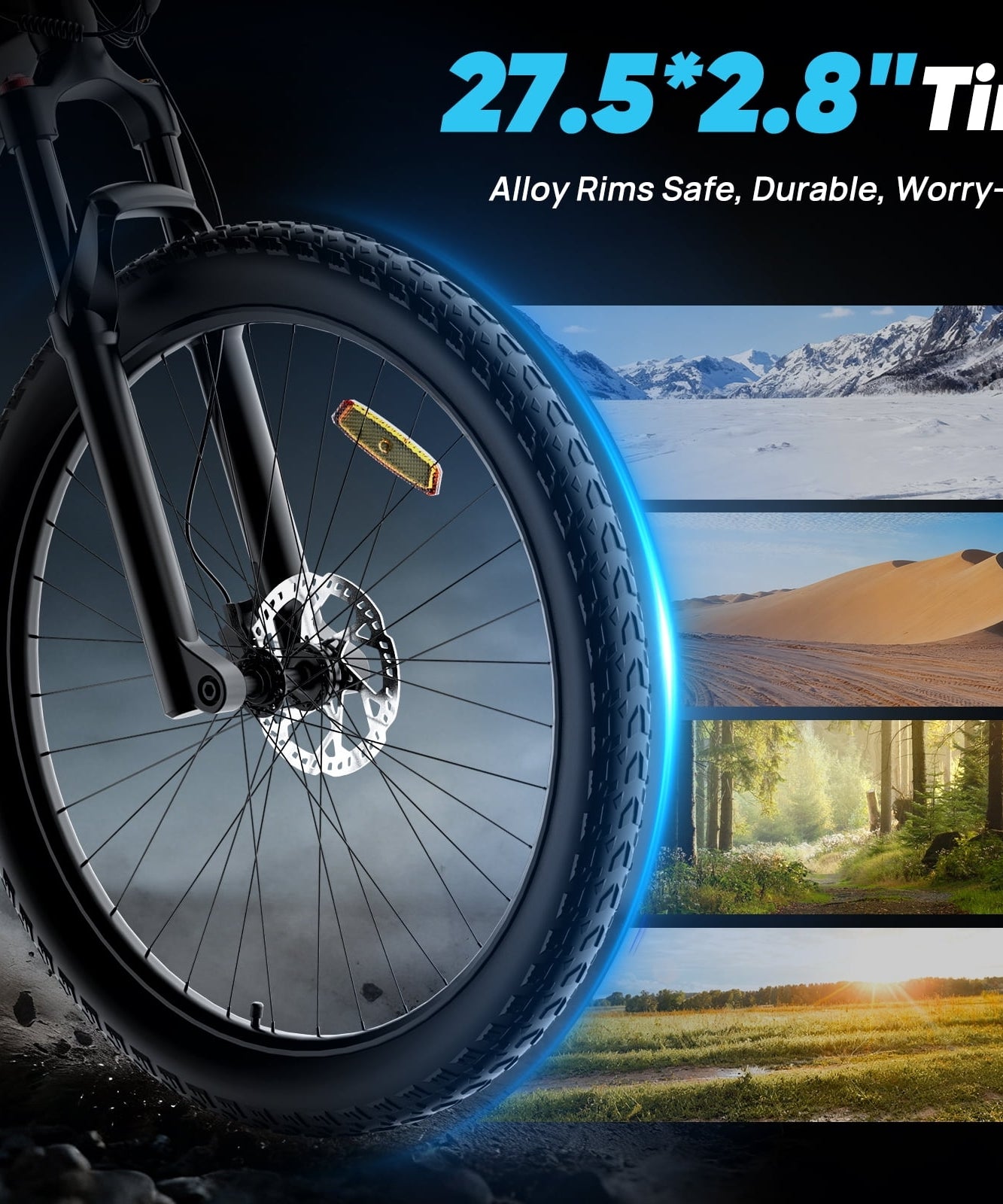 750W 28Mph Electric Bicycle for Adults, 48V 23AH,Max 100 Miles,E-Bike,27.5''Narrow Tire Mountain Bike,Disc Brakes,cTUVus Certified,Class 3
