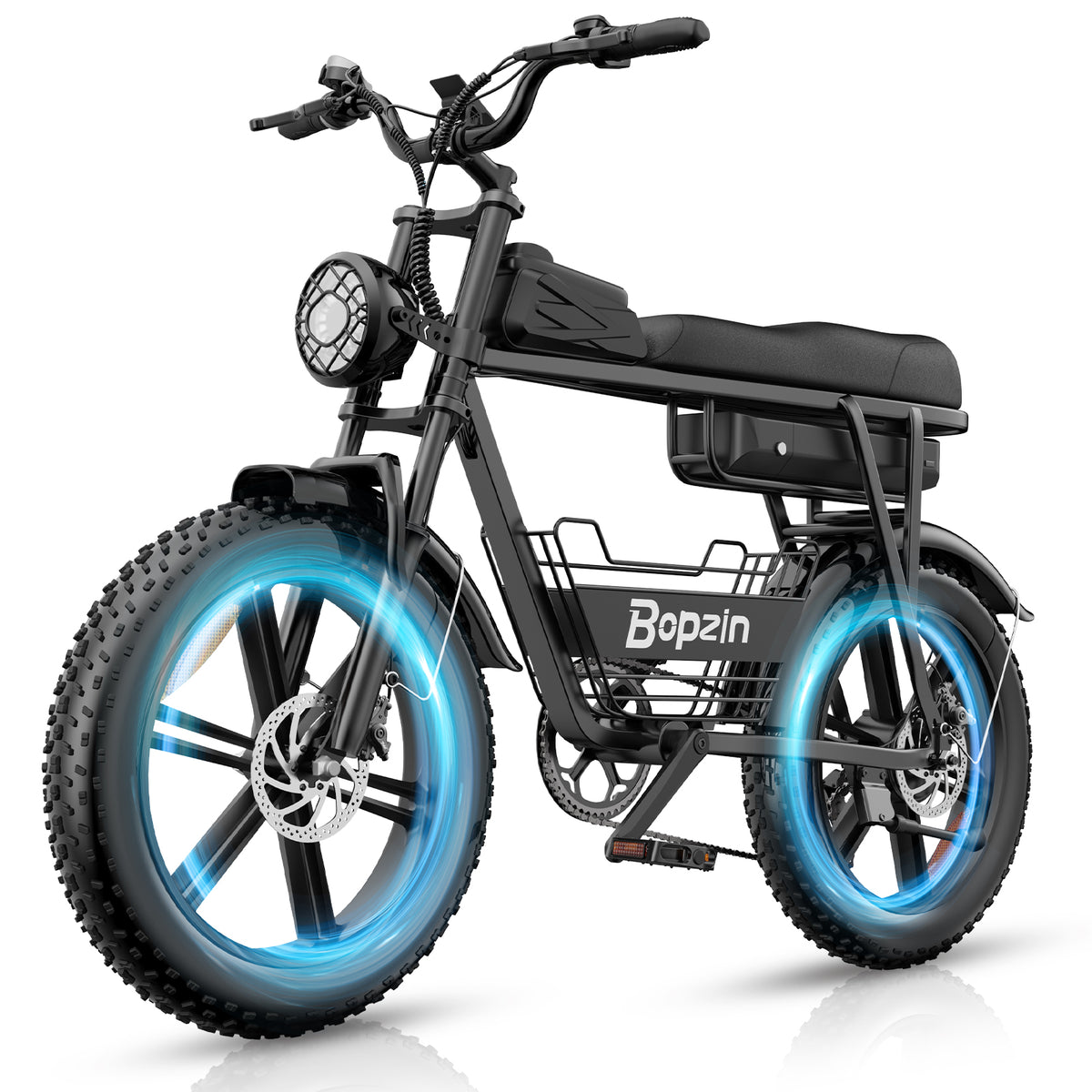 750W 48V 20AH E-Bike,80Miles,28Mph Electric Bicycle,20"Fat Tire Mountain Bike for Adults,Disc Brakes,cTUVus Certified,Class 3