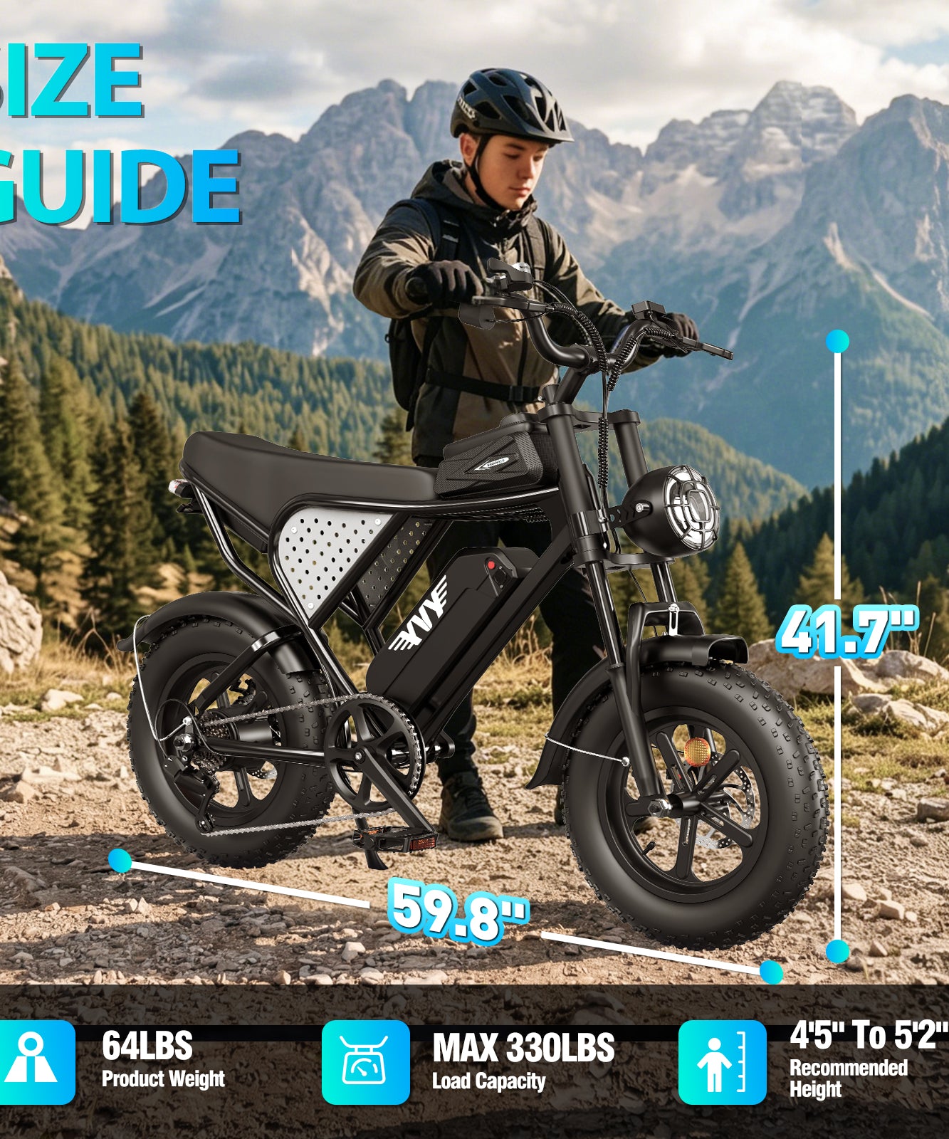 YVY K16 1500W Fat Tire Electric Bicycle