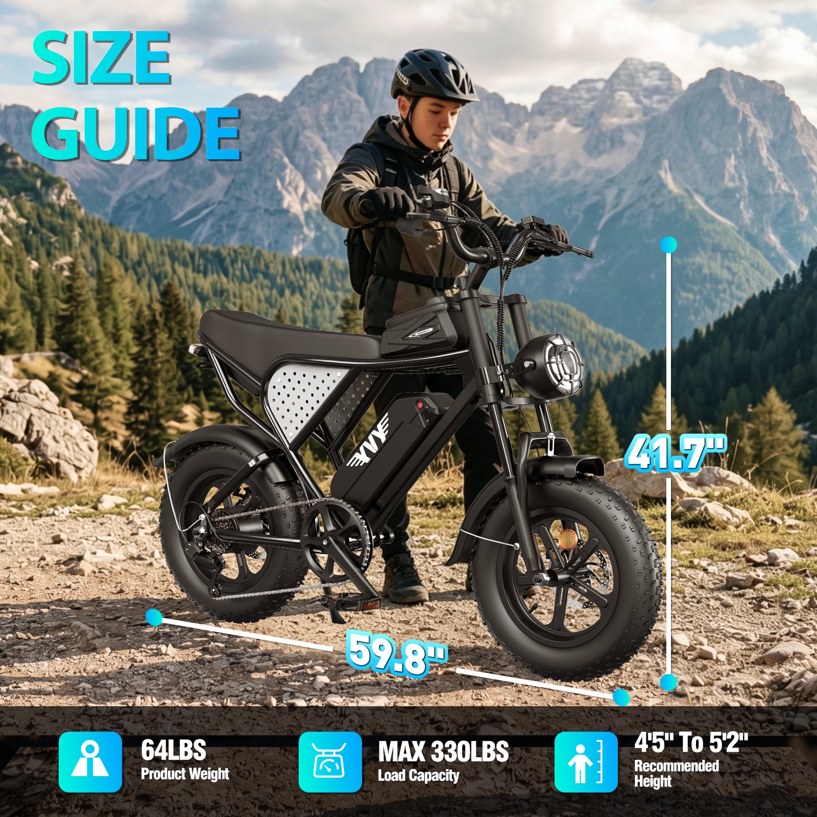YVY K16 1500W Fat Tire Electric Bicycle