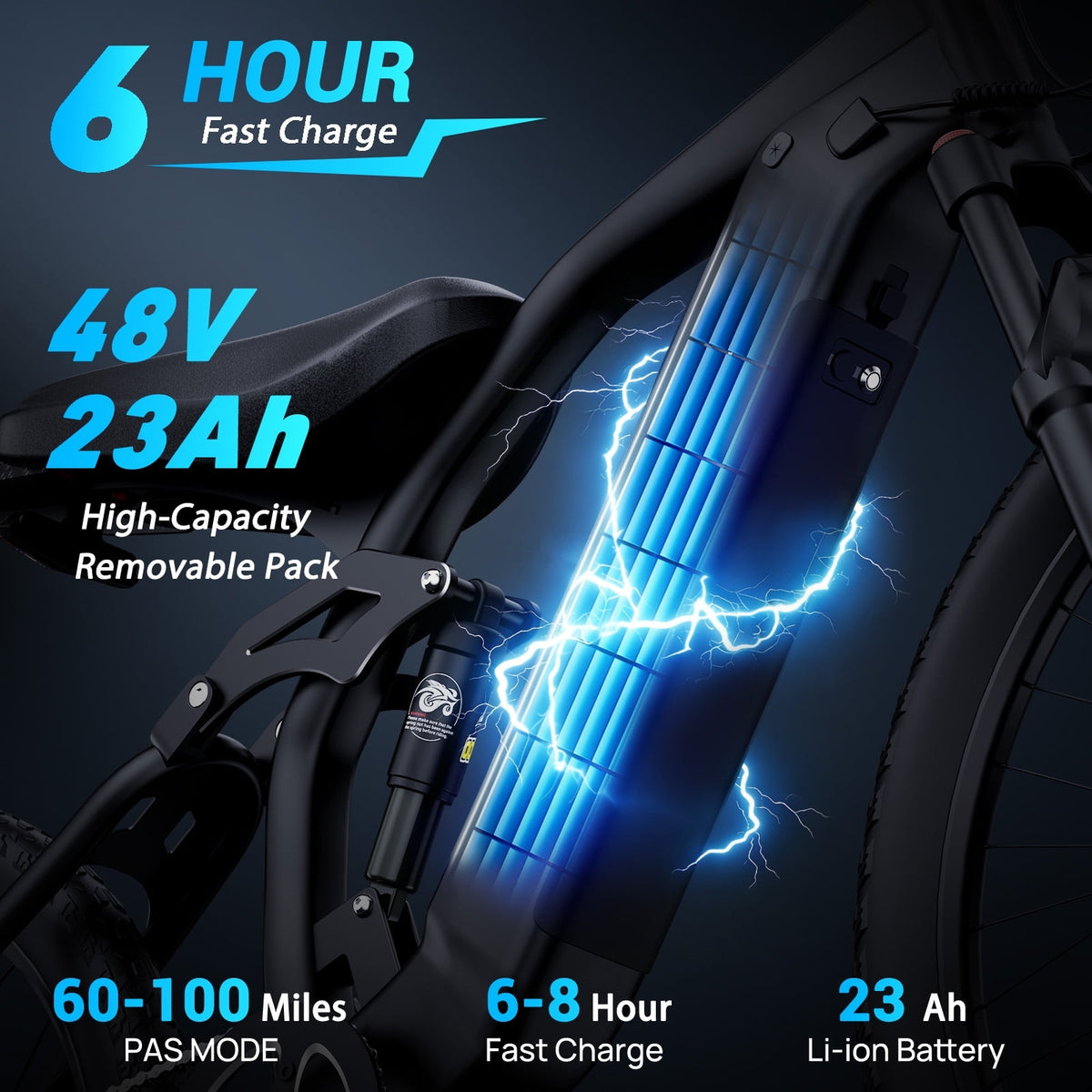 750W 28Mph Electric Bicycle for Adults, 48V 23AH,Max 100 Miles,E-Bike,27.5''Narrow Tire Mountain Bike,Disc Brakes,cTUVus Certified,Class 3
