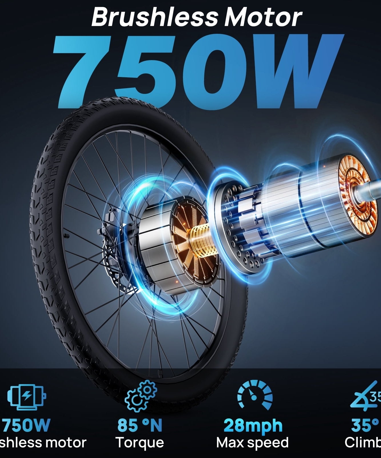 750W 28Mph Electric Bicycle for Adults, 48V 23AH,Max 100 Miles,E-Bike,27.5''Narrow Tire Mountain Bike,Disc Brakes,cTUVus Certified,Class 3