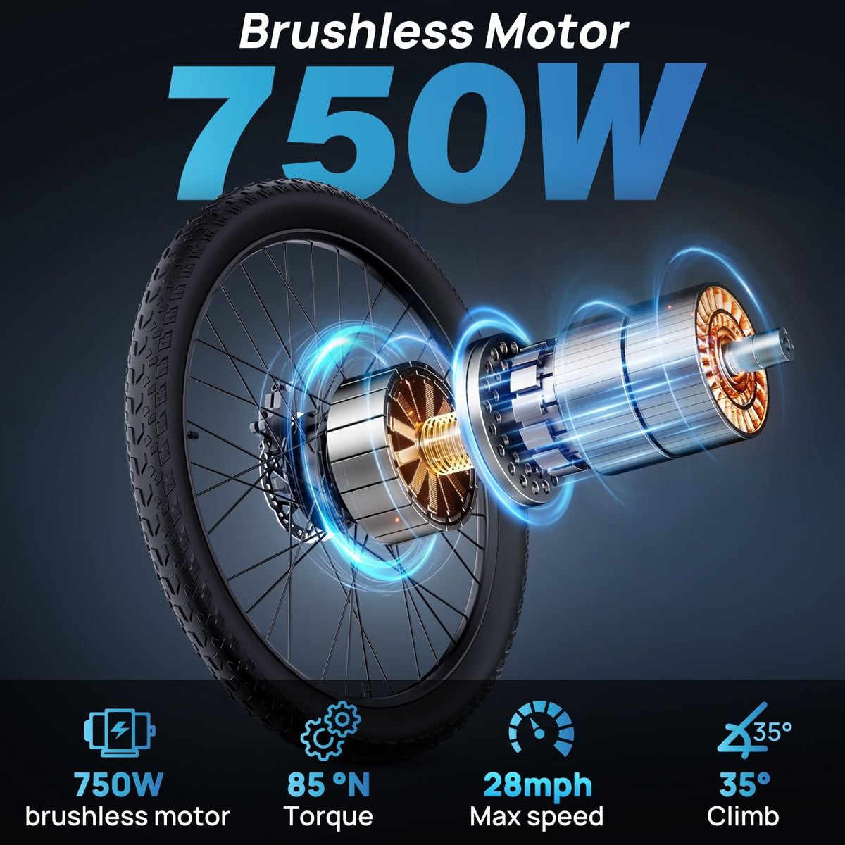 750W 28Mph Electric Bicycle for Adults, 48V 23AH,Max 100 Miles,E-Bike,27.5''Narrow Tire Mountain Bike,Disc Brakes,cTUVus Certified,Class 3