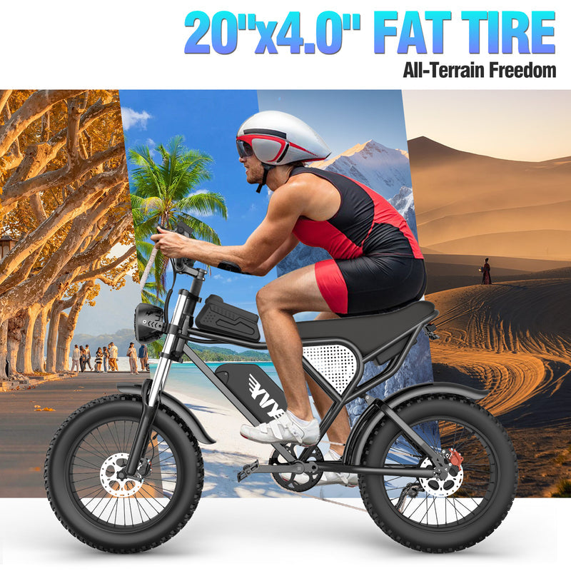 YVY K20 1500W 48V25Ah Fat Tire Electric Bicycle