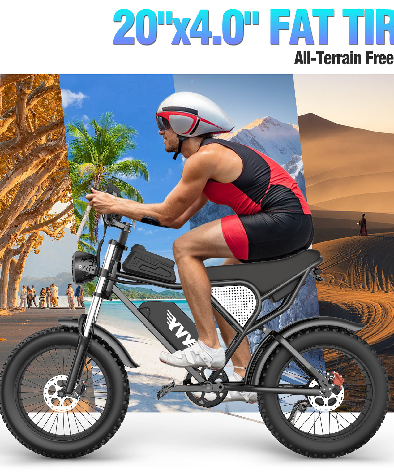 YVY K20 1500W 48V20Ah Fat Tire Electric Bicycle