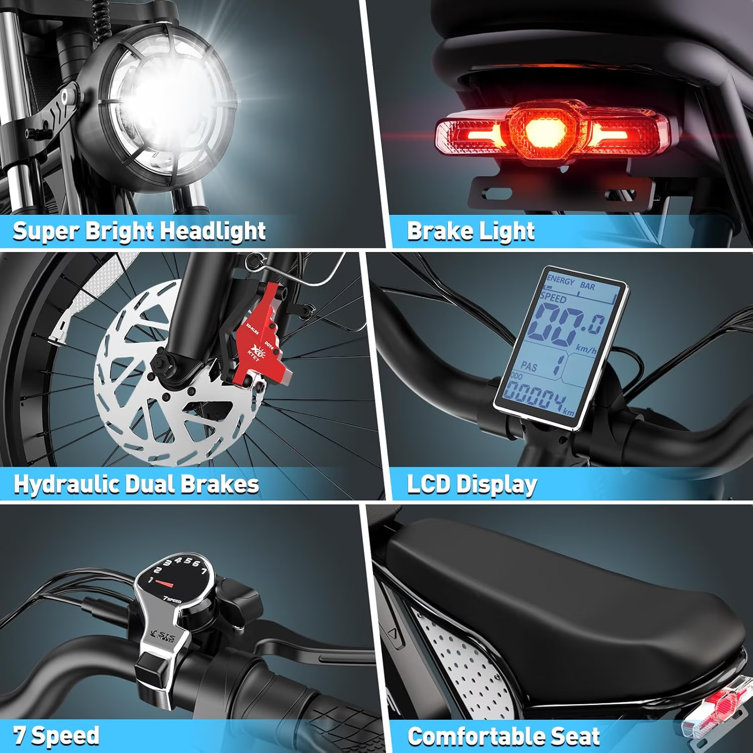 YVY Electric Bike for Adult,Peak 2000W,Max 28MPH & 90 Miles, 48V 25AH Removable Battery,Full Suspension